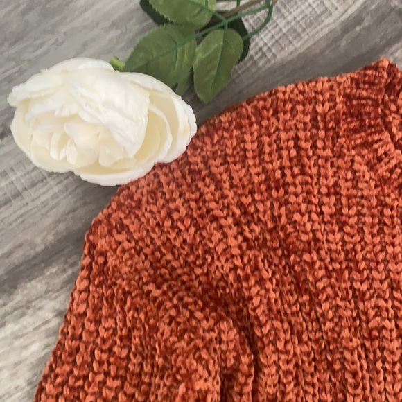 NWT Rust Knitted Pullover Oversized Women's Sweater Size S/M - Picture 6 of 6